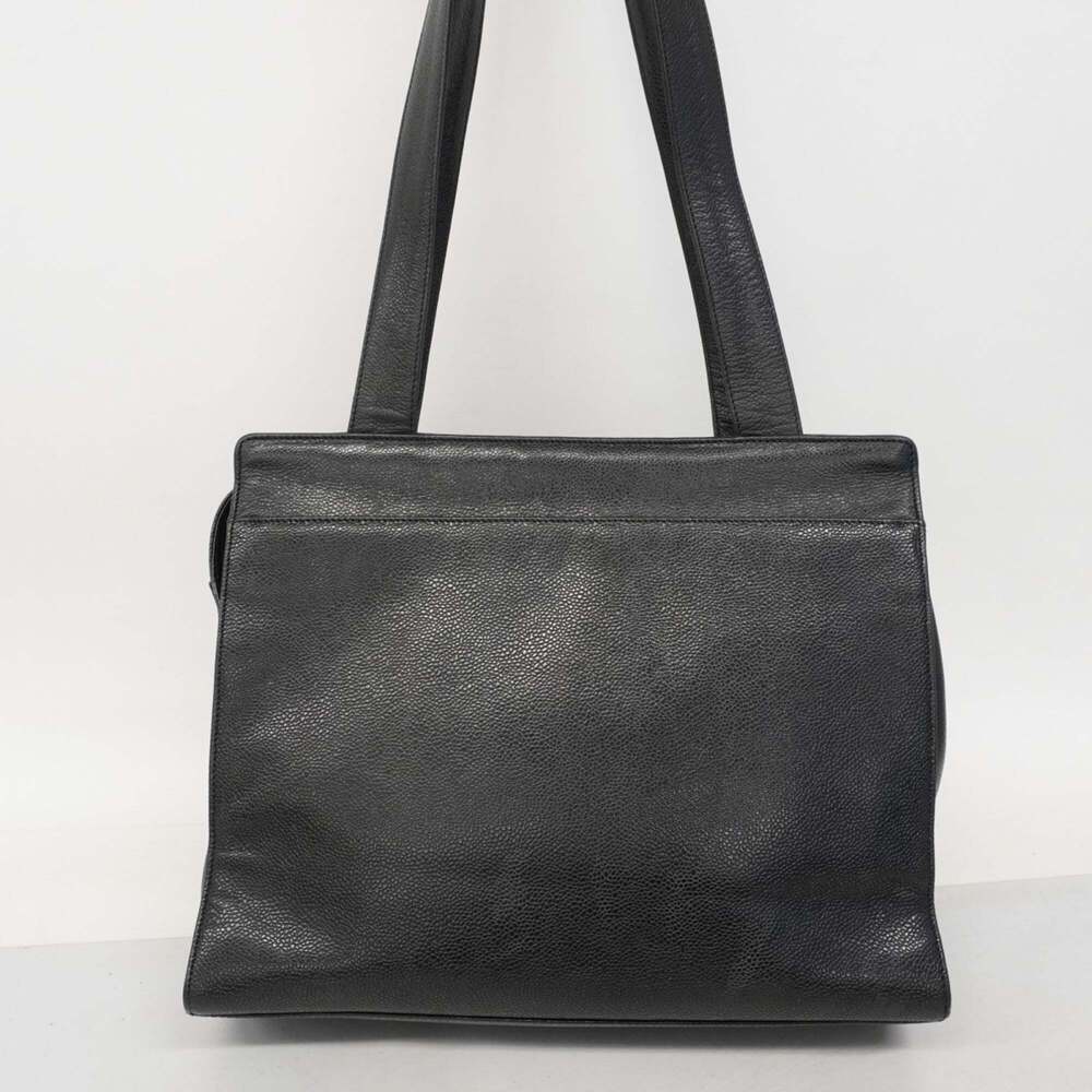 Chanel caviar skin tote bag, black, women's - Picture 10 of 10